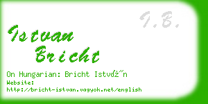 istvan bricht business card